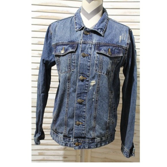 brave soul denim factory distressed jacket (777) - Picture 2 of 7